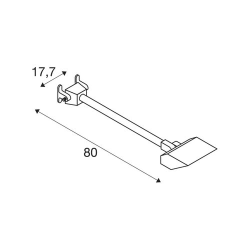 SLV LED-Wandlampe Today Pro, weiß, Alu, Ausladung 66,6 cm