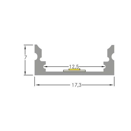 BRUMBERG Anbau-Aluminiumprofil-Set für LED-Strips