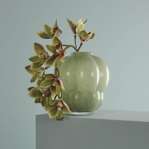 AYTM Vase Uva, Glas, grün, Ø 26 cm, Höhe 28 cm, mundgeblasen