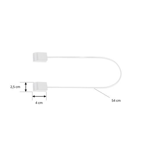 Lindby Verbinder Lumaro, Kabellänge 54 cm, weiß, PVC