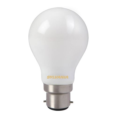 LED-Leuchtmittel, B22, 7 W, 827, satiniert, nicht dimmbar