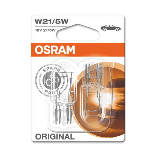 OSRAM W21/5W Original 21/5W (2 Stk.) Glühlampe, Brems-/Schlusslicht,Glühlampe, Park-/Positionsleuchte,Glühlampe, Tagfahrleuchte,Glühlampe, Blinkleucht