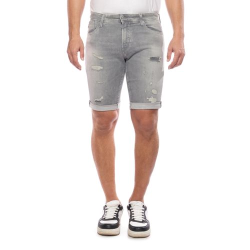 Shorts LE TEMPS DES CERISES Gr. 26, US-Größen, grau Herren Hosen im coolen Used-Look