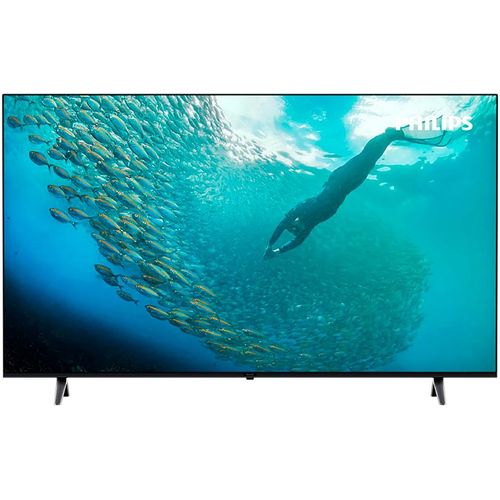 PHILIPS LED-Fernseher, E (A-G), schwarz (mattschwarz), 55, Fernseher