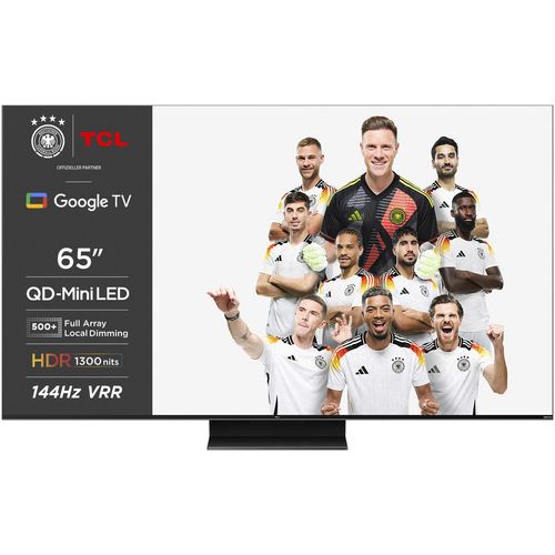 TCL Mini-LED-Fernseher, Dolby Vision, Apple TV, Multi-HDR, 144 Hz, G (A-G), Fernseher, schwarz, 65