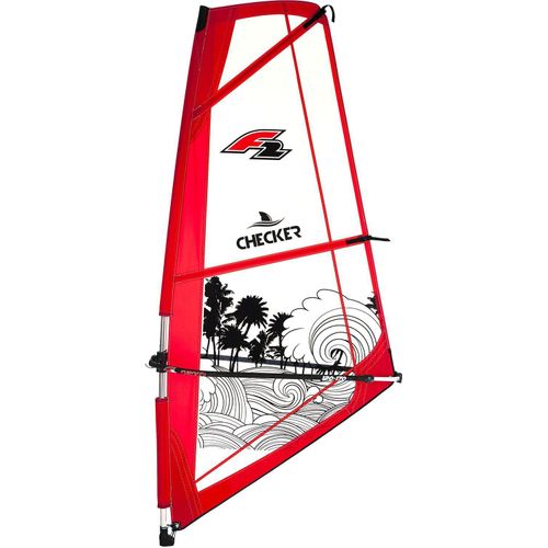 Surfsegel F2 "CHECKERS KIDS SAIL" Segel Gr. 4,5 m² (160cm x 340cm), rot