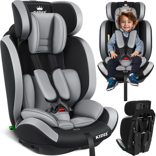 KIDIZ® Autokindersitz Kinderautositz ? Gruppe 1+2+3 ? 9-36 kg 5-Punkt-Sicherheitsgurt, Autositz, Kindersitz, Einstellbare Kopfstütze Mitwachsende Sitzerhöhung 1-12 Jahre, Stabil und Sicher