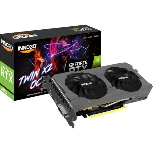 Inno3D Grafikkarte GeForce RTX 3050 TWIN X2 OC V2