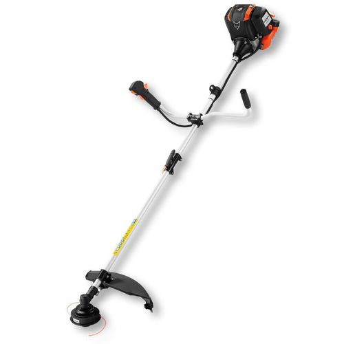 FUXTEC Benzin Motorsense FX-4MS142 - 42,5ccm | Rasentrimmer 1,7PS | Easy Start | 8kg | 320 mm | mit Faden + Messer | 4-Takt | 1,25kW