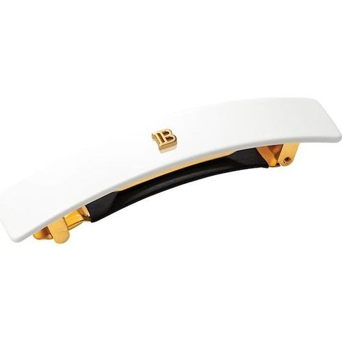 Balmain Hair Couture Accessoires Haarspangen Balmain HC Cellulose Acetate Barrette pour Cheveux White Large