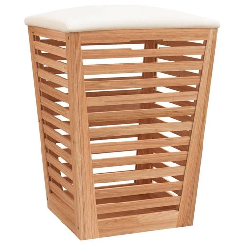 Prolenta Premium - Badhocker 40,5x40,5x56 cm Massivholz Nussbaum
