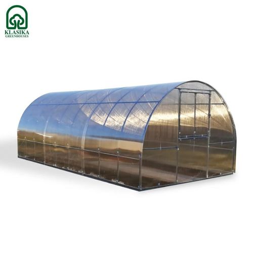 Gewächshaus KLASIKA EASY 3x8m (24m2) mit 4mm Polycarbonat (Rahmen aus Vierkantrohr)