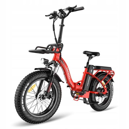 Faltbares Elektrofahrrad 48V 22.5AH Akku mit großer Kapazität,20 Zoll *4.0 Fat E Bike E-Mountainbike Shimano 7S 150kg Belastbar rot