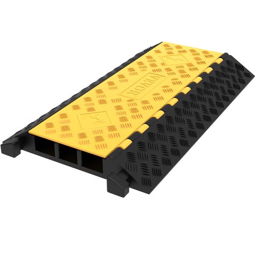 VEVOR 3 Kanal Gummi Kabelbr¹cke Schlauchbr¹cke ¹berfahrschutz Kabel Rampe
