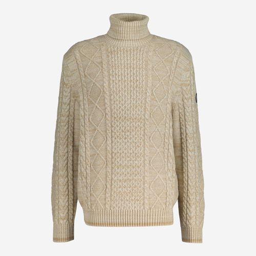 Beiger Rollkragenpullover