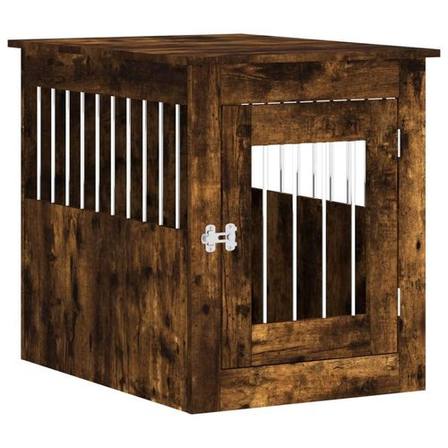 Prolenta Premium - Hundekäfig im Möbelstil Räuchereiche 55x75x65 cm Holzwerkstoff