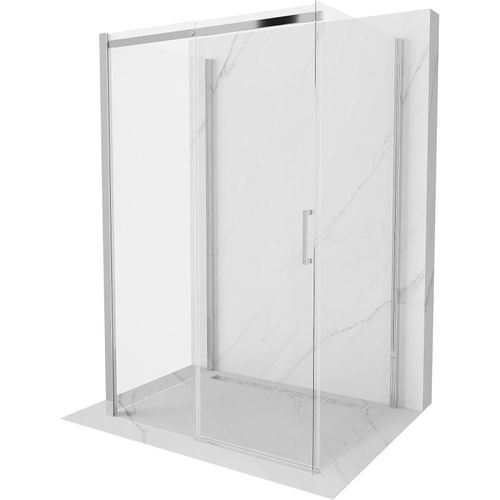 Mexen Omega Duschkabine 3-seitig, Schiebetür 130 x 100 cm, transparent, Chrom - 825-130-100-01-00-3S