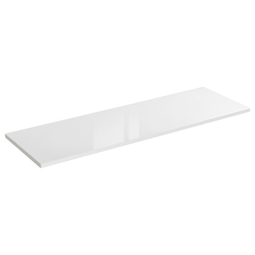 Hochglanz Weißer Schreibtischblatt Capri 893, 140x2,5x45,6 cm, MDF-Laminat