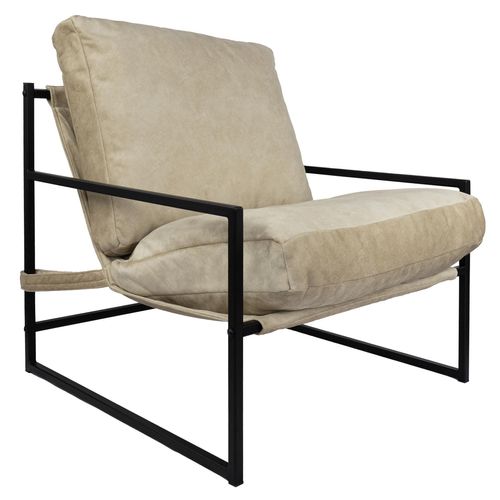 Sessel Designer Metallrahmen Extragroß Outdoor/Indoor Loungesessel Wohnzimmer Möbel Relax Sonnenliege Terrassen Abnehmbare Beige 80 x 78 x 70 cm