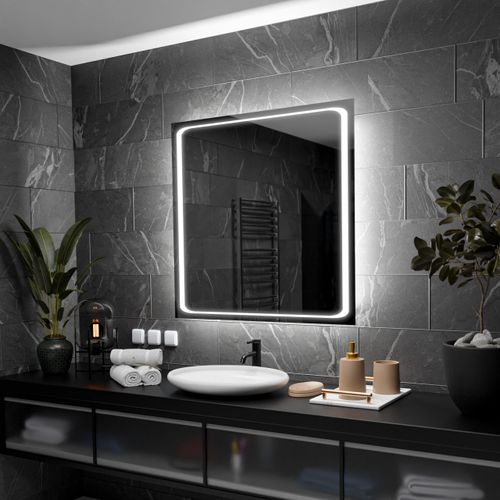 Badspiegel mit LED Beleuchtung - Barcelona - 90 cm, 90 cm