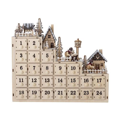 Bloomingville Richie Adventskalender Natur, L38xH33xB10 cm