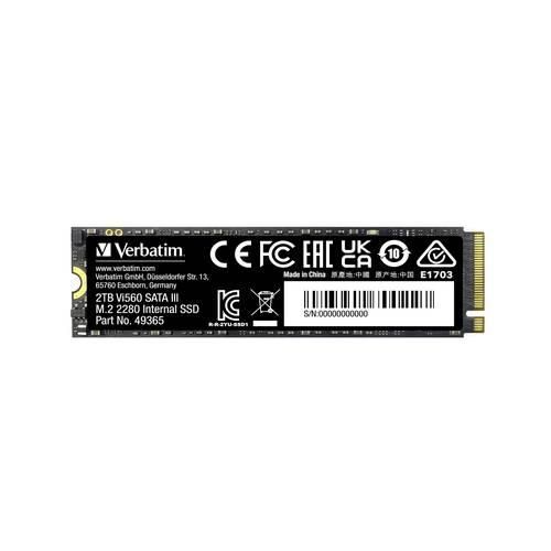 Verbatim Vi560 S3 2 TB Interne M.2 SATA SSD 2280 M.2 SATA 6 Gb/s, SATA III Retail 49365