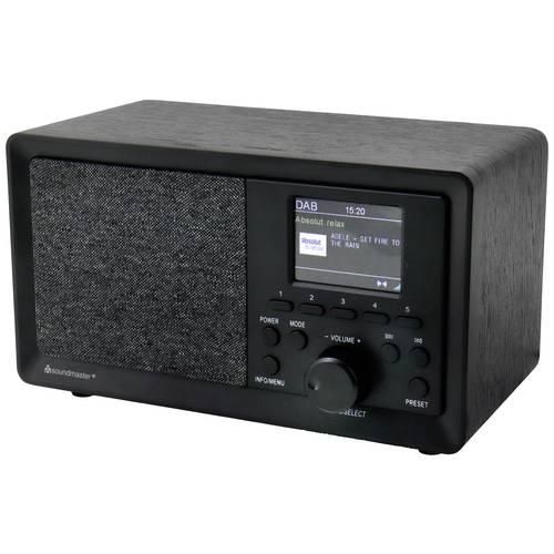 soundmaster DAB350SW Tischradio DAB+, UKW USB Inkl. Lautsprecherbox, Weckfunktion Schwarz