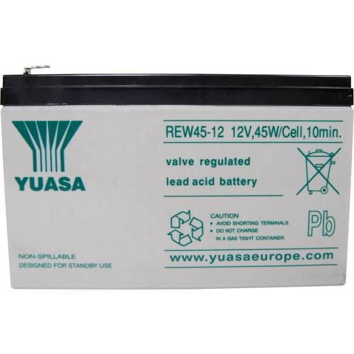 Yuasa REW 45 - 12 REW45/12 Bleiakku 12 V 8 Ah Blei-Vlies (AGM) (B x H x T) 151 x 97 x 64 mm Flachstecker 6.35 mm Geringe Selbstentladung, Wartungsarm,