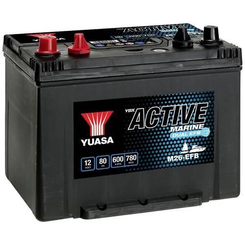 Yuasa Marine M26-EFB Bootsbatterie 12 V 80 Ah