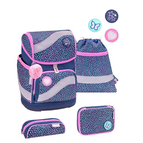 BELMIL® Schulranzen-Set Smarty Amazing Polka 29,0 x 21,0 x 40,0 cm blau 20 l