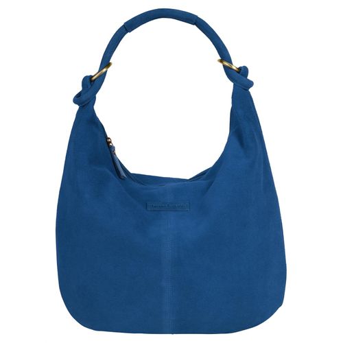 Shopper BRUNO BANANI, Damen, Gr. B/H/T: 43cm x 33cm x 4cm onesize, blau, Leder, unifarben, Taschen, echt Leder