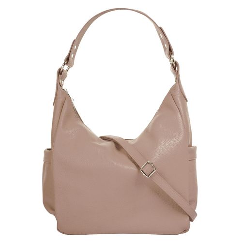 Shopper SAMANTHA LOOK, Damen, Gr. B/H/T: 35cm x 25cm x 10cm onesize, rosa, Leder, unifarben, Taschen, echt Leder, Made in Italy