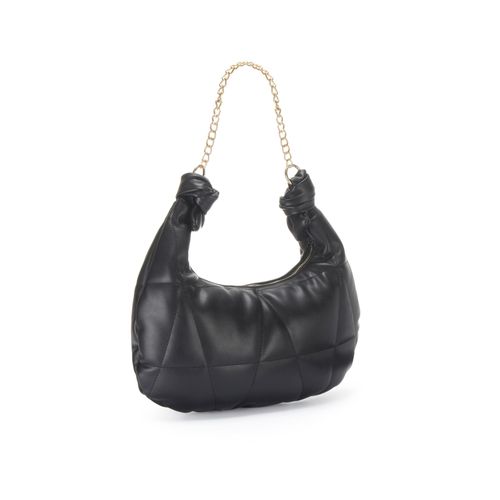 Handtasche VIVANCE Gr. B/H: 40cm x 20cm, schwarz Damen Taschen mit modischer Steppung, Schultertasche, Minibag, Henkeltasche VEGAN