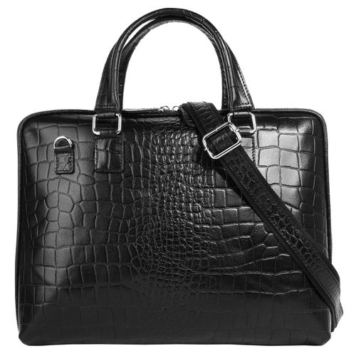 Aktentasche CLUTY Gr. B/H/T: 36cm x 29cm x 6cm onesize, schwarz Damen Taschen echt Leder