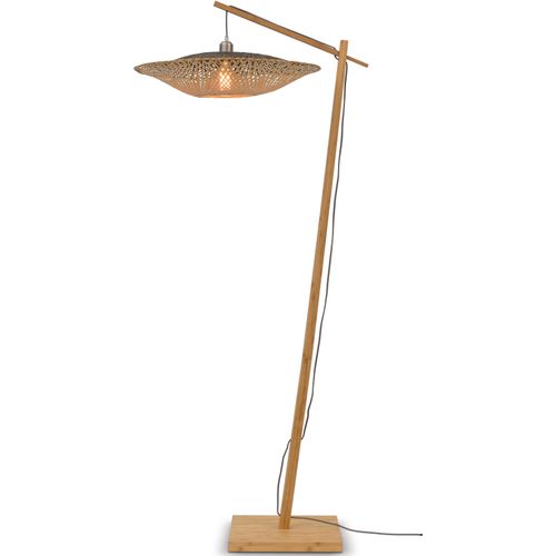 Stehlampe GOOD & MOJO "Kalimantan" Lampen Gr. Ø 44cm H: 176cm, beige (natur) Bogenlampe Stehlampe