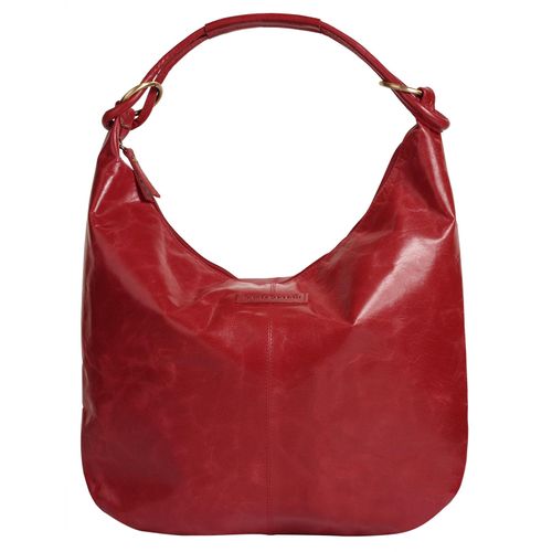 Shopper BRUNO BANANI, Damen, Gr. B/H/T: 40cm x 33cm x 4cm onesize, rot, Leder, unifarben, leicht glänzend, Taschen, echt Leder