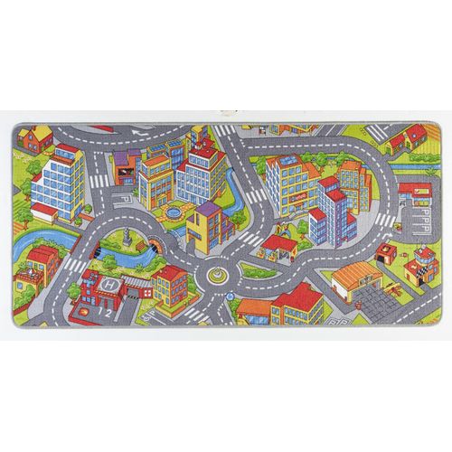 Kinderteppich HANSE HOME "Smart City" Teppiche Gr. B: 160cm, 0,65mm, L: 240cm, bunt (grau/mehrfarbig) Kinder Kurzflor, Kinderteppich, Rutschfest, Spielteppich, Kinderzimmer