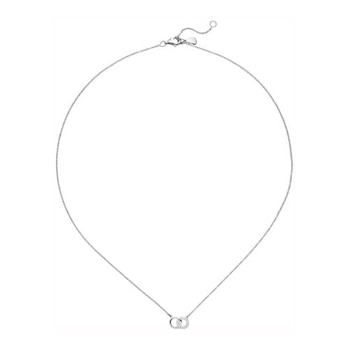 Collier JOBO, silber (silber 925), Halsketten, Damen, Silber 925 (Sterlingsilber), L: 45cm, 925 Silber mit 13 Zirkonia 45 cm