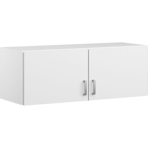 Schrankaufsatz RAUCH "Bremen", weiß (weiß uni), B:91cm H:39cm T:54cm, Holzwerkstoff, Möbelaufsätze, Schrankaufsatz