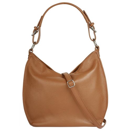 Shopper SAMANTHA LOOK Gr. B/H/T: 36cm x 30cm x 10cm onesize, braun (cognac) Damen Taschen echt Leder, Made in Italy