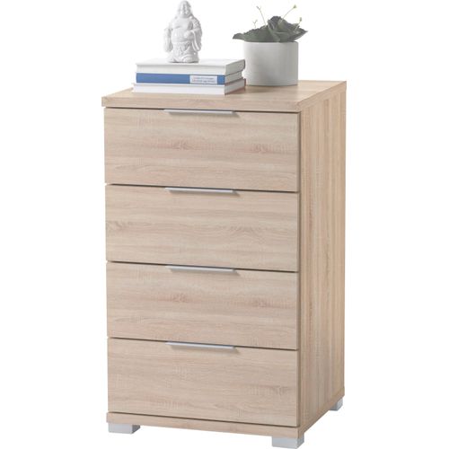 Nachtkommode SCHLAFKONTOR, braun (eiche sonoma), B:46cm H:79cm T:42cm, Holzwerkstoff, Sideboards, mit 4 Schubkästen