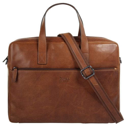 Aktentasche X-ZONE Gr. B/H/T: 37cm x 27cm x 8cm onesize, braun Damen Taschen echt Leder