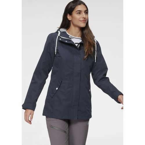 Funktionsjacke POLARINO, Damen, Gr. 36, blau (marine), Obermaterial: 100% Polyester. Futter: 100% Polyester, sportlich, Langarm mit Druckknopf, Jacken, Wasserdicht, winddicht und atmungsaktiv. Wassersäule 3000mm