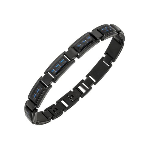 Armband JOBO Armbänder Gr. Edelstahl-Carbon, schwarz Damen Edelstahl mit Carbon 21 cm