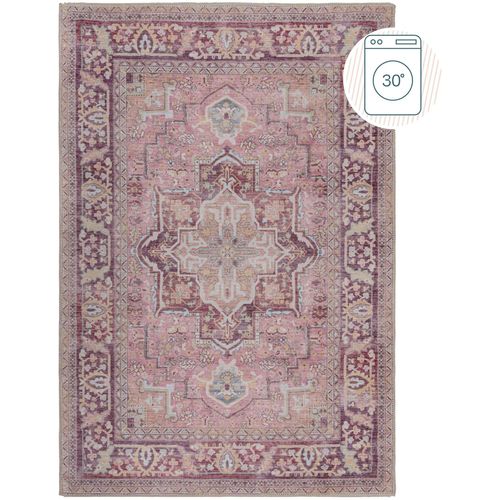 Teppich FLAIR RUGS "Windsor" Teppiche Gr. B: 80cm, 4mm, L: 150cm, rosa Waschbarer Teppich