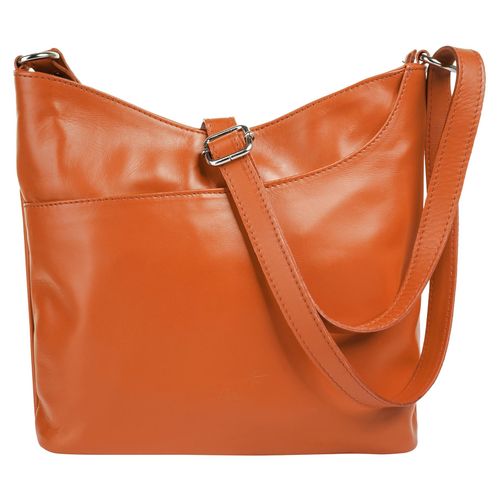 Umhängetasche SAMANTHA LOOK Gr. B/H/T: 25cm x 20cm x 5cm onesize, orange Damen Taschen echt Leder, Made in Italy