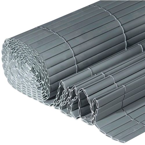 WINDHAGER Sichtschutzzaunmatten Zaunelemente aus UV- und witterungsbeständigem PVC, L: 3 m Gr. H/L: 90cm x 3 m, grau (anthrazit)