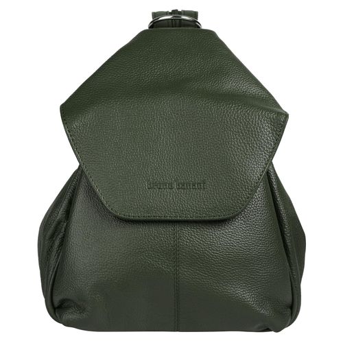 Cityrucksack BRUNO BANANI Gr. B/H/T: 20cm x 27cm x 12cm, grün (oliv) Rucksäcke echt Leder