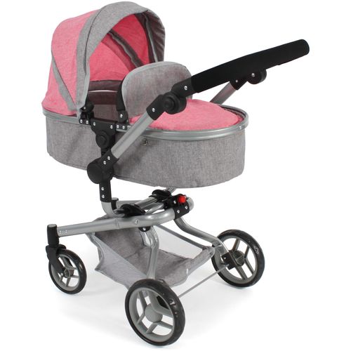 Kombi-Puppenwagen CHIC2000 "Yolo, Melange Pink" Puppenwagen rosa (melange pink) Kinder mit schwenkbaren Vorderrädern