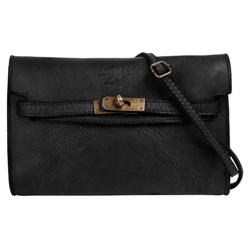 Umhängetasche SAMANTHA LOOK Gr. B/H/T: 23cm x 16cm x 3cm onesize, schwarz Damen Taschen echt Leder, Made in Italy